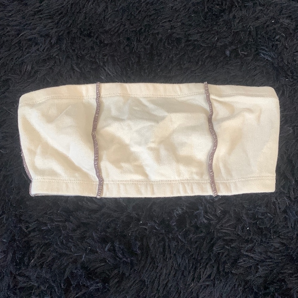 Forever 21 bandeau top, cream, Size S